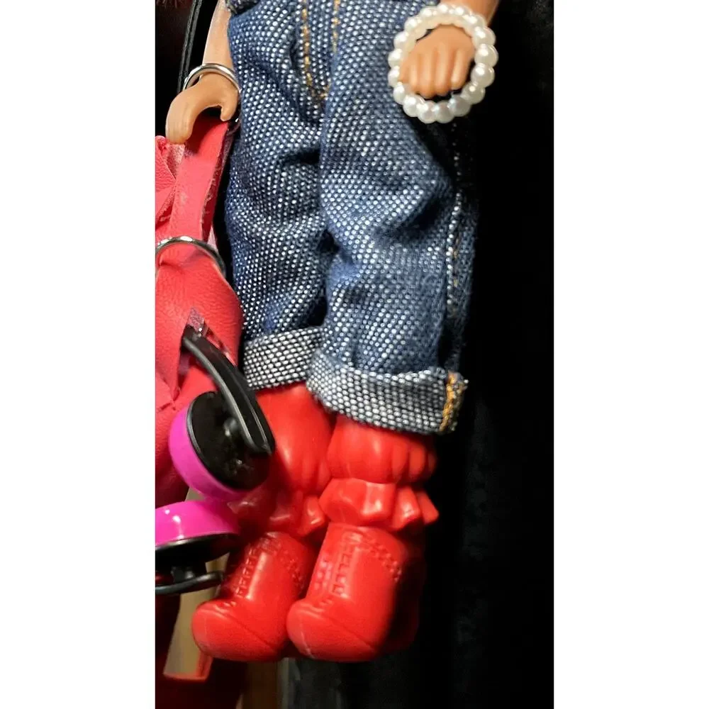 Bag Charm Keychain with Handmade Doll with removable personalized 